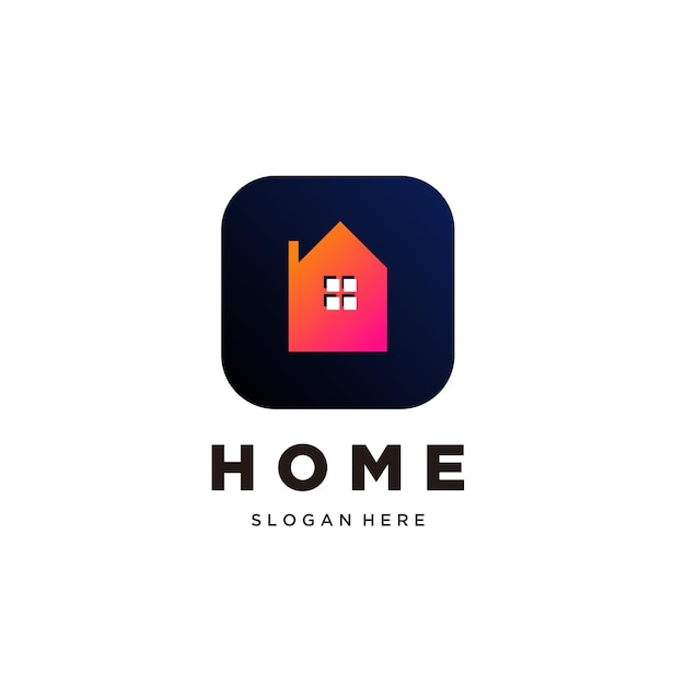 Home logo app design colorful gradient