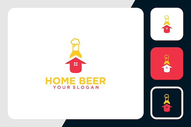 home logo design with beer inspiration