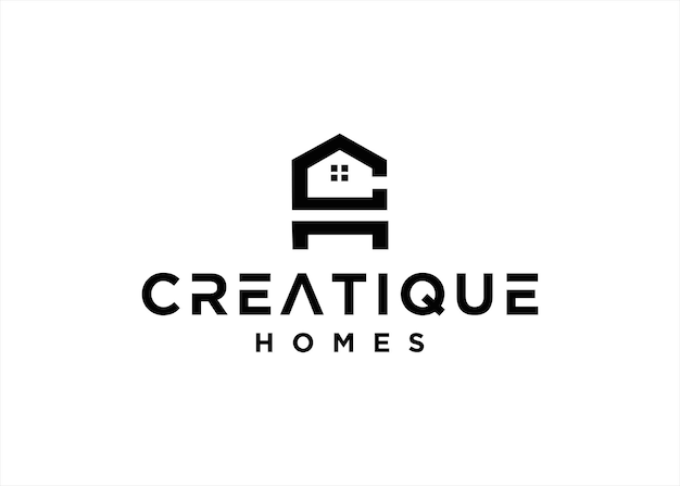 Home logo design with initial business name