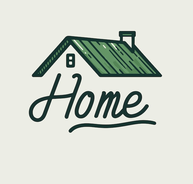 Home logo Eco green house vector