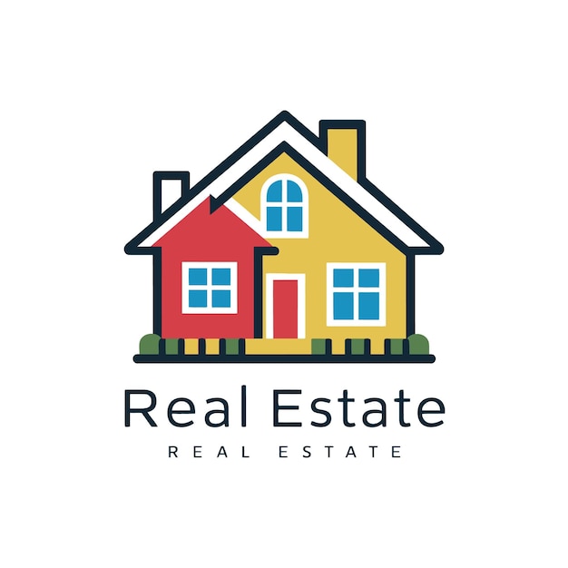 a home logo for real estate in black and white