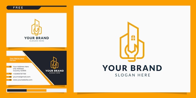 home logo repair, creative home and building template logo