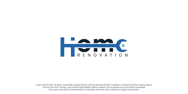 Home logo vector with creative concept for renovation building company premium vector