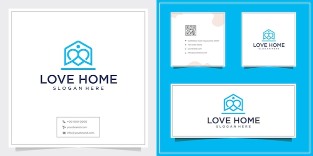 Home love design logo