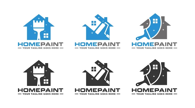 Home paint logo set