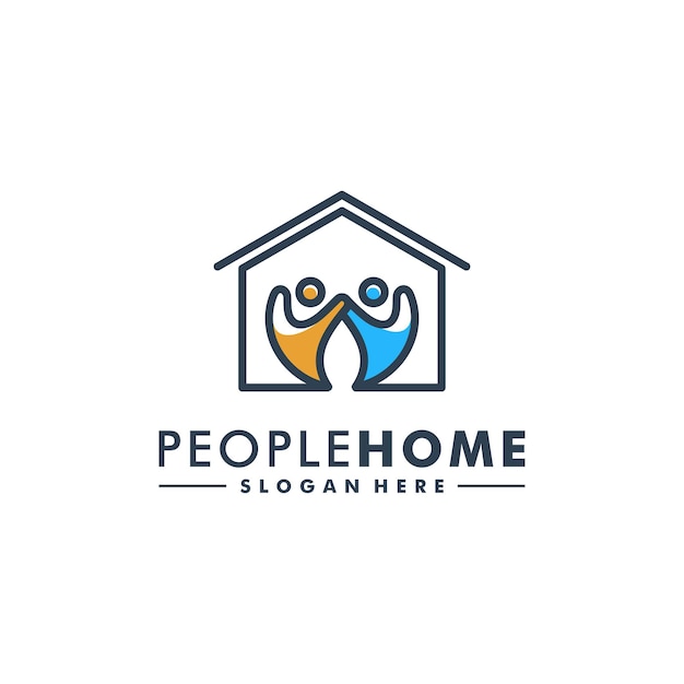 Home people logo human icon logotype