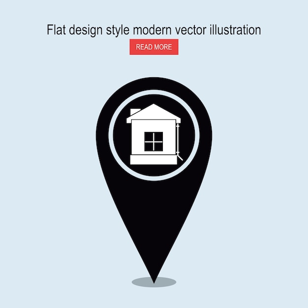 Home pin , Map pin icon.vector illustration design