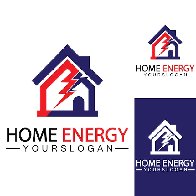 Home Power Energy Logo Vector Icon Symbol Design Illustration