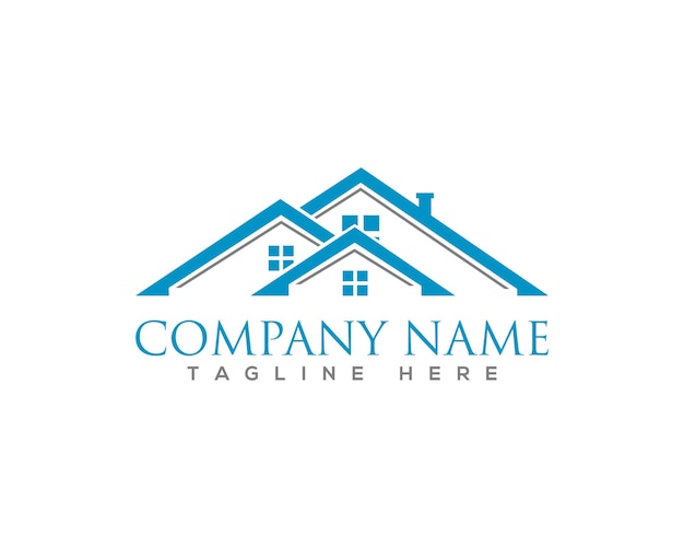 Home Property and Real Estate Rooftop Modern Vector Logo Design