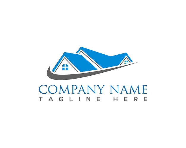 Home Property and Real Estate Rooftop Modern Vector Logo Design