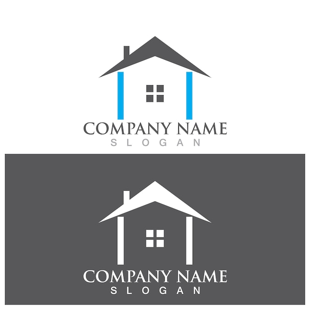 Home real estate logo and vector