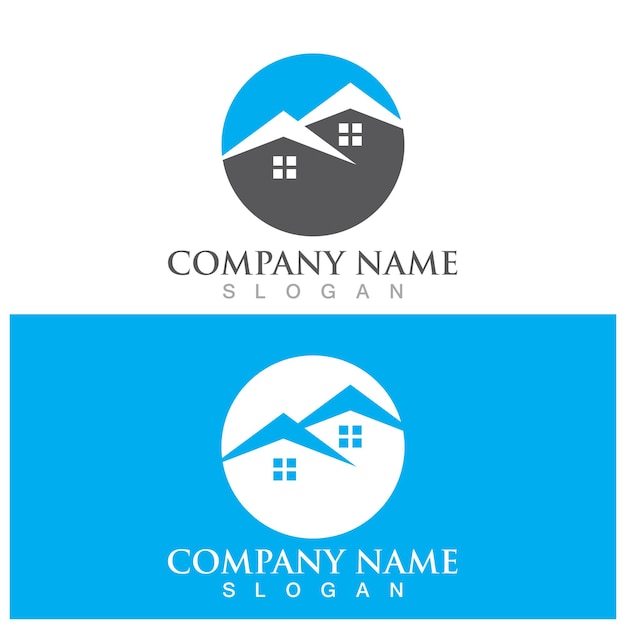 Home real estate logo and vector