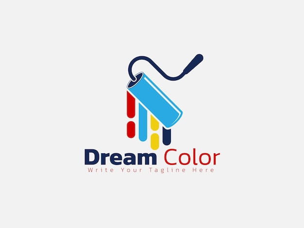 Vector home real estate painting service logo vector icon