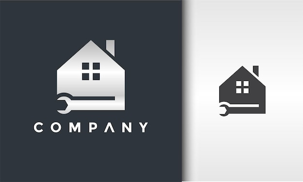 home real estate wrench logo