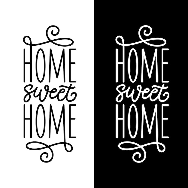 Home related poster Vector vintage typography