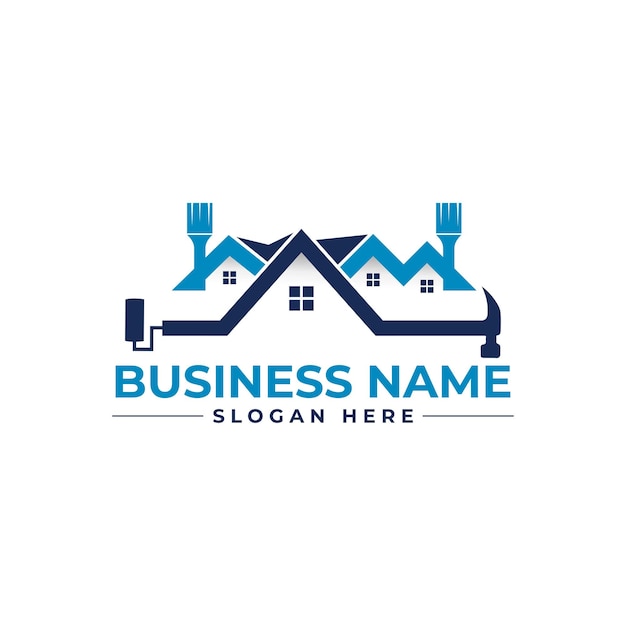 home repair, handyman, home decor, remodeling, roofing logo design