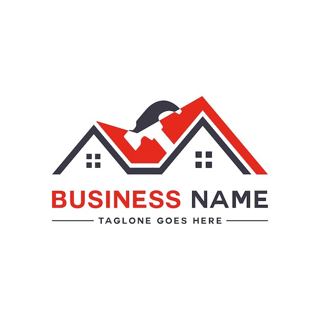 Home repair logo design handyman home logo