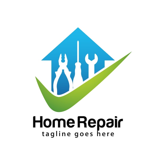 Home repair logo design template