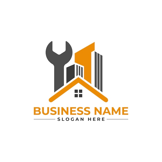 home repair, roofing, remodeling, handyman, home renovation, decor logo