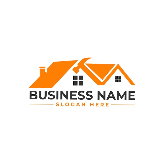 home repair, roofing, remodeling, handyman, home renovation, decor logo