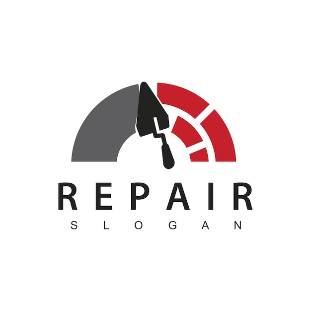 Home Repair and Service Logo Template Brick Design Illustration