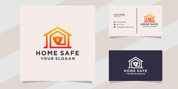 home safe logo and business card template