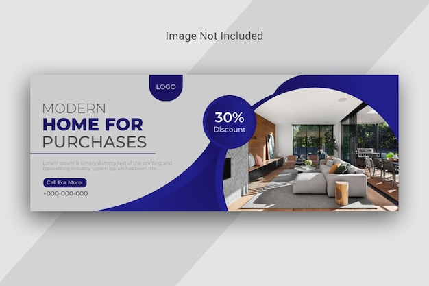 Home sale facebook cover banner design