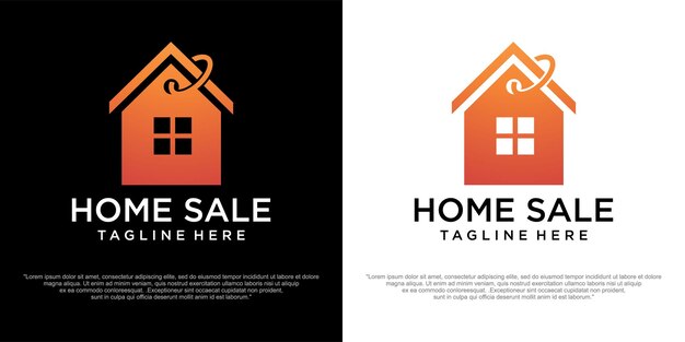 Vector home sale logo template design vector emblem design concept creative symbol icon