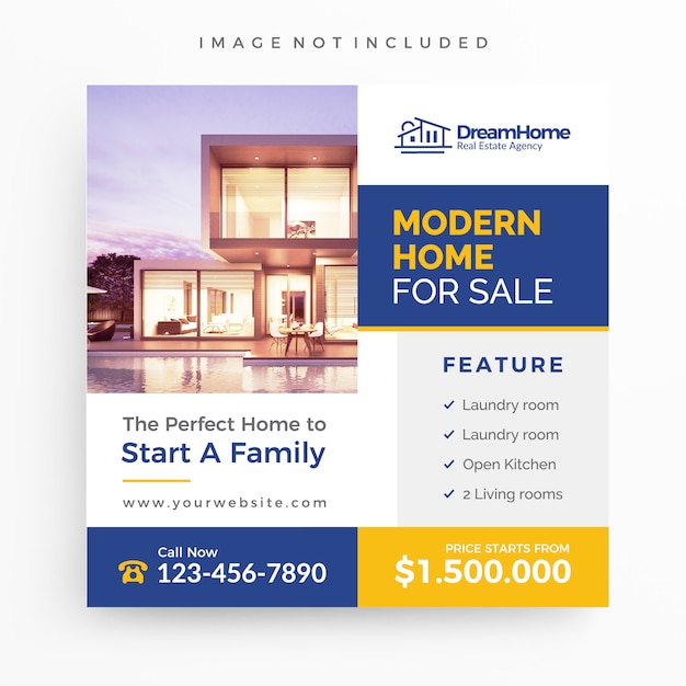 Home for sale/real estate banner template for promotion