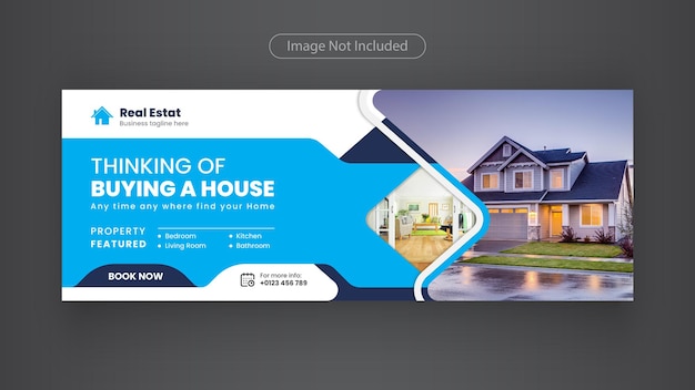 home for sale real estate Facebook timeline cover Banner template