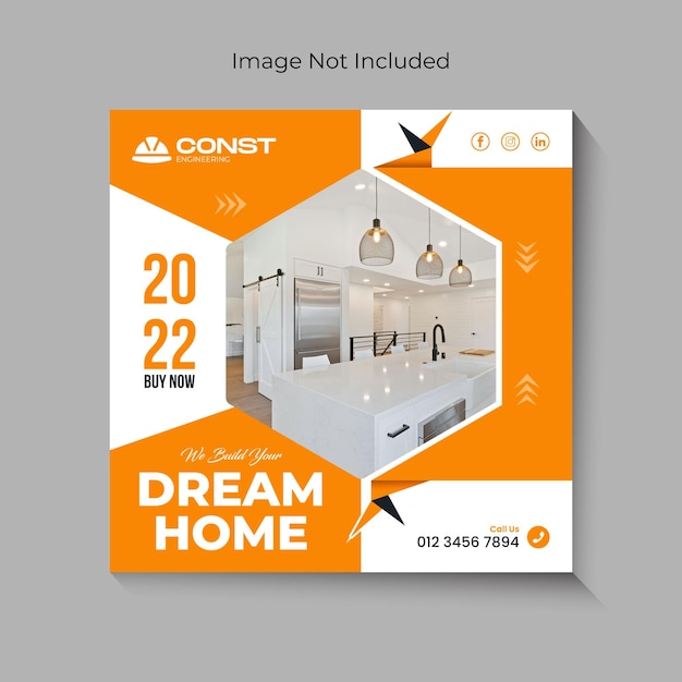 Home Sale Social Media Banner Post Template Vactor file