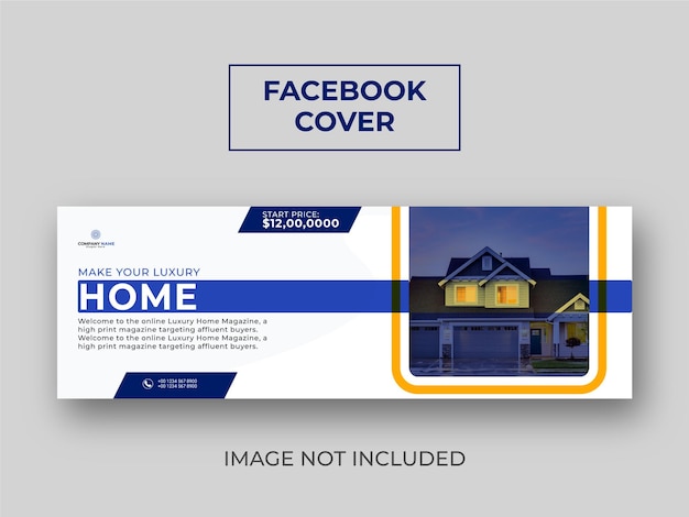 Home sale social media facebook cover template