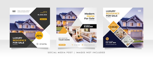 Home sale social media post banner template