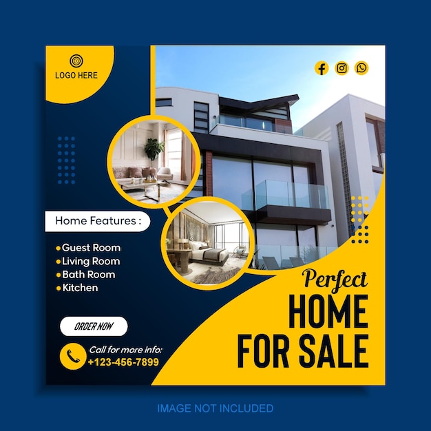 home sale social media post template