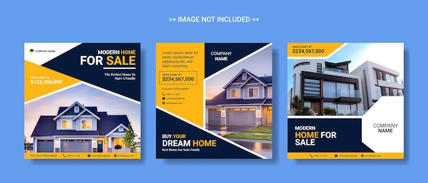 Home for sale social media post template