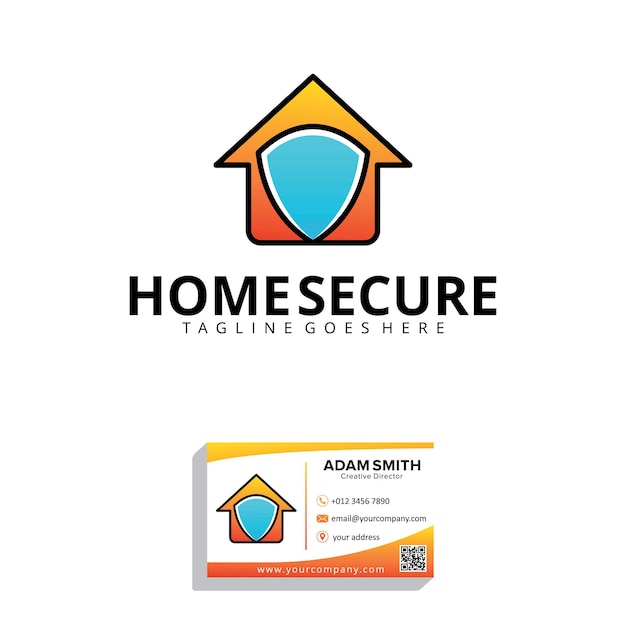 Home Secure logo design template