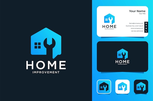 Home service improvement logo design and business card