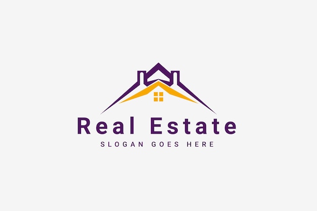 Home shape real estate logo