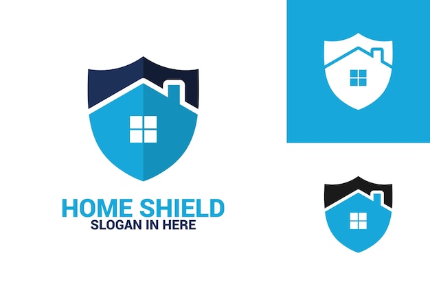 Home shield logo template design