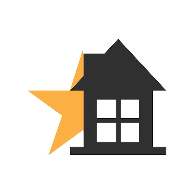 Home and star logo design