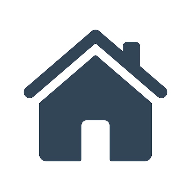 Home symbol. House black pictogram. Home page concept.