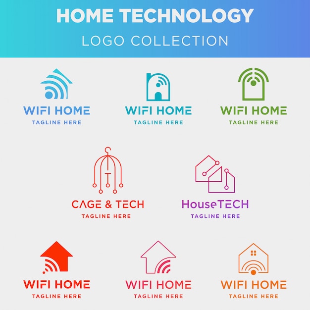 Home technology logo collection