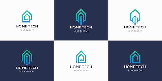 Home technology logo collection