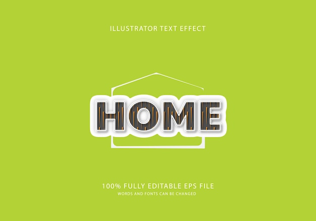 home text effect editable