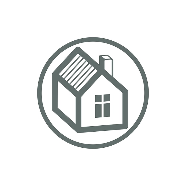 Home vector symbol, estate agency theme, can be used in advertising and web design. Property simple icon isolated on white.