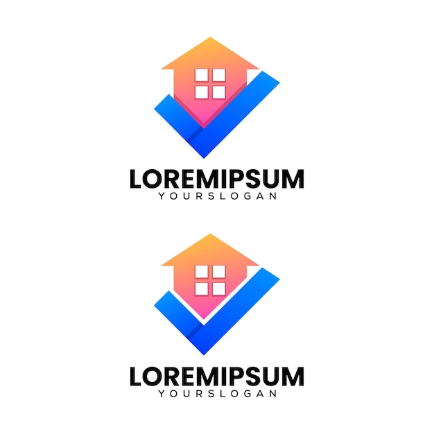 Home verify logo design template