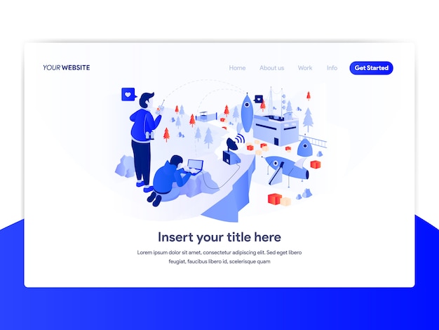 Homepage Design of Startup Business Concept