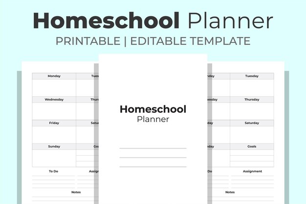 Homeschool Planner KDP Interior