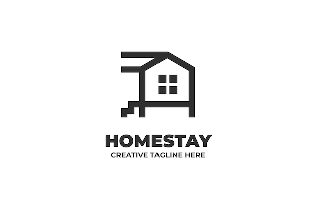 Homestay Illustration One Line Business Logo