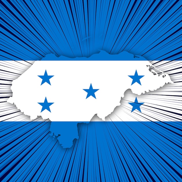 Honduras Independence Day Map Design